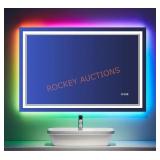 32" Lighted Bathroom Mirror RGB Color Changing