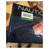 Nautica Solid Navy Blue Percale Cotton Full Sheet