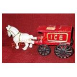 Cast Iron Antique Ice Cart