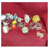 Lot Of Various Vintage Style Rings