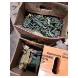 2 Box Lot Of Classic Toy Army Men And Supplies