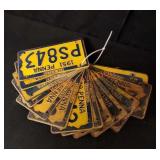 Lot Of 13 Vintage Pa License Plates