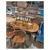 Dining Table with 6 Chairs 2 Leaf Inserts