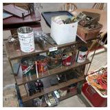 Storage Rack Lot Of Various Vintage Finds