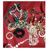 Bag Lot Of Vintage Beaded Jewelry