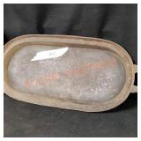 Antique Cast Iron Griddle Pan With Grate Marks