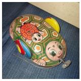 Vintage Japanese Tin Double Sided Wind Toy