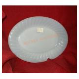 Fire King Blue Swirl Platter