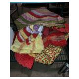 Lot Of 7 Small Woven Oval Rugs