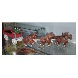 Antique Cast Iron Horse Drawn Cart