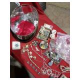 Can Lot Of Vintage Jewelry And Repair Supplies