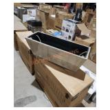 3 count faux wood planters