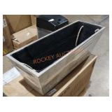 3 count faux wood planters