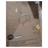 Metal/glass oval cocktail table