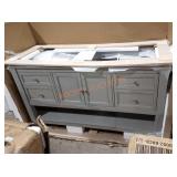 60inch gray vanity