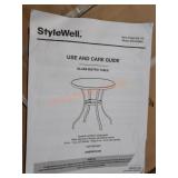 28" round glass table top