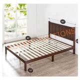 Zinus Adrian Wood Rustic Style Platform Bed with