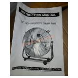 24" high velocity drum fan
