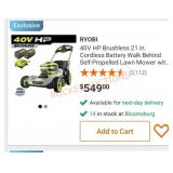 RYOBI 40V HP Brushless 21 in. Cordless Battery