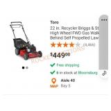 Toro 22 in. Recycler Briggs & Stratton High Wheel