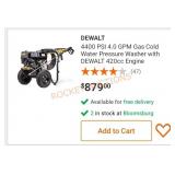 DEWALT 4400 PSI 4.0 GPM Gas Cold Water Pressure