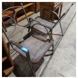 Outdoor metal chair set