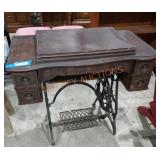 Antique Sewing Machine & Cabinet