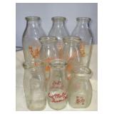 Maurers & minniers & misc glass milk bottles