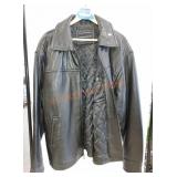 Preswick and Moore leather jacket coat xl