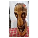 Hand carved wooden head