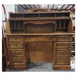 Oak Roll Top Desk