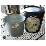 Tin and bucket lot