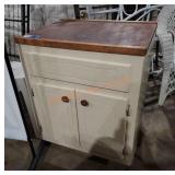 Base cabinet with wood work top