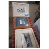 3 pieces framed art