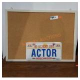 CA License Plate and Bulletin Board