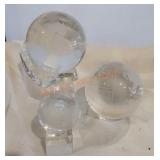 Glass globes with stand