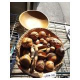 Bowls with Wooden fruit