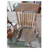 Wood Swivel Office Chair