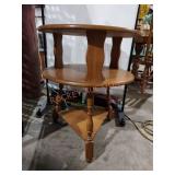Vintage 3 Tier Maple End Table