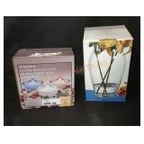 10in Vase and Candy Dish