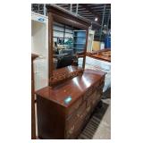 Mid-Century Modern 9 Drawer Cherry Dresser