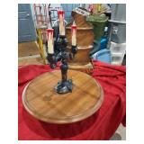 Wooden lazy suzan and misc. Items