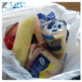 Bag of paint rollers and supplies