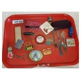 Misc tray lot vintage tins