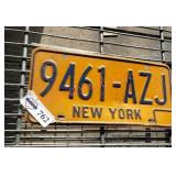 Vintage new York license plate