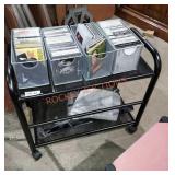 Rolling Cart & CD Lot
