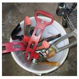 Bucket lot misc household items