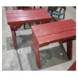 2 Picnic Style Benches 17inx10inx14in