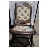 Vintage Mahogany Folding Rocker
