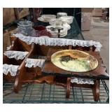 Shelf Lot, 23 k gold Coronet Dishes